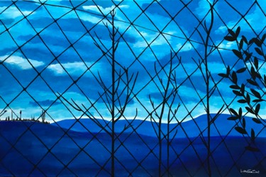 Pintura titulada "L'Horizon" por Laetitia Infantino, Obra de arte original, Acrílico Montado en Bastidor de camilla de madera