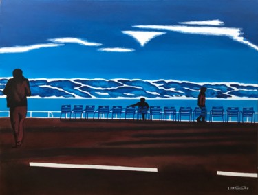 Painting titled "La Promenade des An…" by Laetitia Infantino, Original Artwork, Acrylic Mounted on Wood Stretcher frame