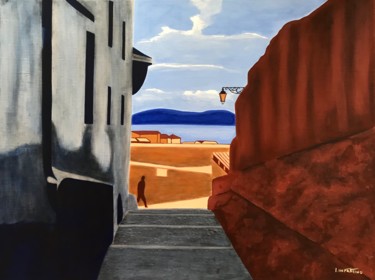 Malerei mit dem Titel "Entre ciel et terre" von Laetitia Infantino, Original-Kunstwerk, Acryl