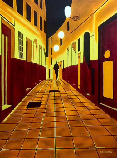 Peinture intitulée "La Silhouette" par Laetitia Infantino, Œuvre d'art originale, Acrylique Monté sur Châssis en bois