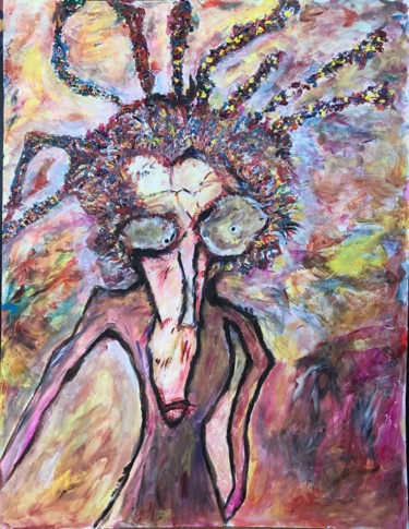 Painting titled "L'oeil du cyclone" by La Fée Cabossée, Original Artwork