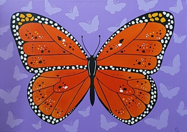Painting titled "Butterfly" by Ana Von Laff, Original Artwork, Acrylic