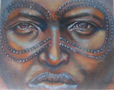 Peinture intitulée "graine d'afrique" par Francoise Laffanour, Œuvre d'art originale
