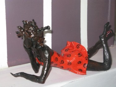 Sculpture intitulée "doudou écoute" par Francoise Laffanour, Œuvre d'art originale