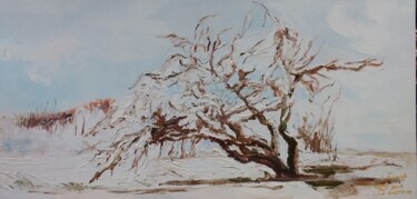 Painting titled "L'arbre tordu" by Gustave Lafond / Stavio, Original Artwork, Acrylic