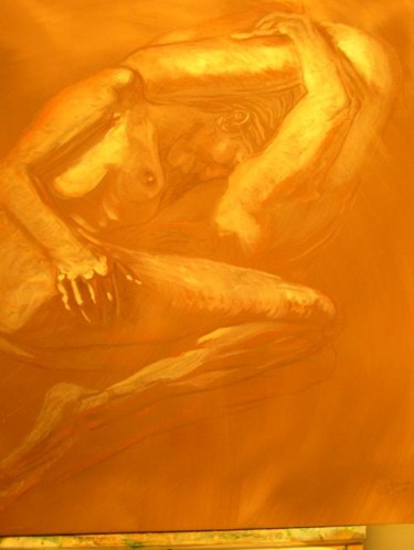 Peinture intitulée "dos à dos" par Gustave Lafond / Stavio, Œuvre d'art originale, Huile