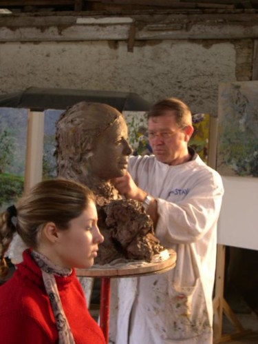 Sculpture intitulée "buste" par Gustave Lafond / Stavio, Œuvre d'art originale, Terre cuite