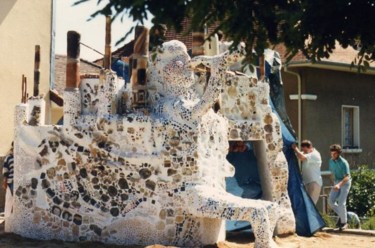 Pintura intitulada "sculpture monumental" por Gustave Lafond / Stavio, Obras de arte originais