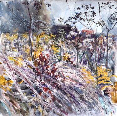 제목이 "Август. Травы"인 미술작품 Анна Лагеда로, 원작, 수채화