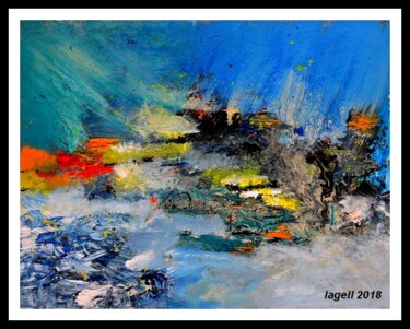 Peinture intitulée "abstraction lyrique" par Lagell, Œuvre d'art originale, Acrylique