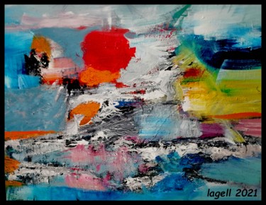 Peinture intitulée "abstraction 05" par Lagell, Œuvre d'art originale, Acrylique