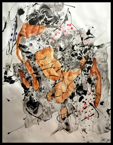 Disegno intitolato "abstraction 11  21" da Lagell, Opera d'arte originale, Lacca