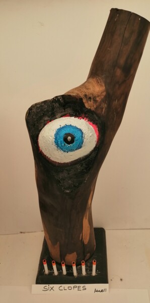 雕塑 标题为“six clopes” 由Lagell, 原创艺术品, 木