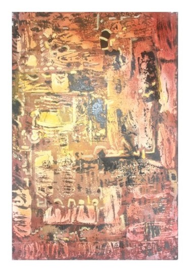 Painting titled "agharta" by Lagell, Original Artwork, Oil