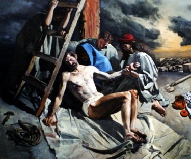 Pittura intitolato "Deposizione" da Antonio Laglia, Opera d'arte originale