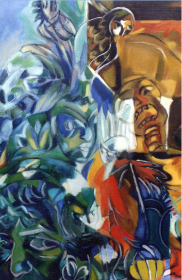 Pintura titulada ""Autorretrato, natu…" por Lagloria, Obra de arte original, Oleo