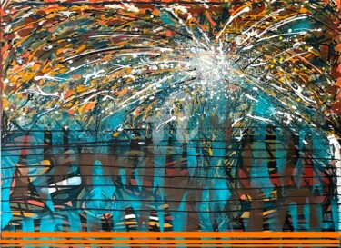 Картина под названием "PRISON2" - Laila Gauthier (LAILABAGAU), Подлинное произведение искусства, Акрил Установлен на Деревян…
