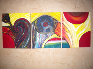 Painting titled "TRIPTYQUE VISION" by Laila Gauthier (LAILABAGAU), Original Artwork, Acrylic