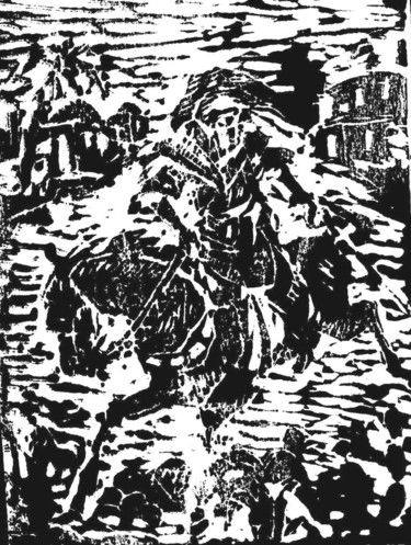Gravures & estampes intitulée "cavalier-targui.jpg" par Lakmos, Œuvre d'art originale, Autre
