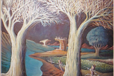 Painting titled "le  pont deterui" by Omar Reggane, Original Artwork