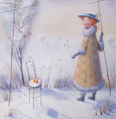 Painting titled "Winter" by Lakshya, Original Artwork