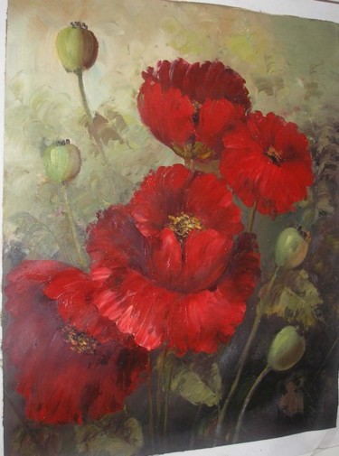 Painting titled "Poppy Flowers" by lal, Original Artwork