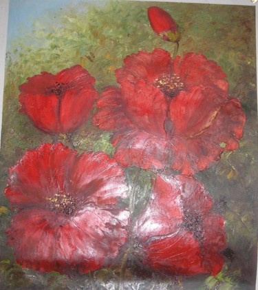 Painting titled "Poppy Flowers" by lal, Original Artwork
