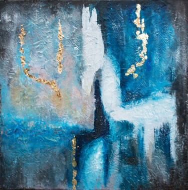 White horse Peinture intitulée "White horse" par Lala Belyaevskaya (Lalabel), Œuvre d'art originale, Acrylique Monté sur Châssis