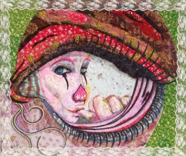 Arte textil titulada "4-eyes-112-85cm.jpg" por Lalena, Obra de arte original