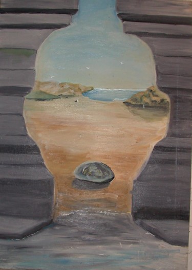 Painting titled "Камень души." by Elena Laletina, Original Artwork, Oil