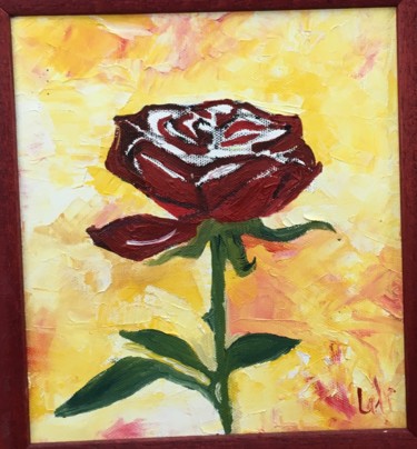 Painting titled "Rose" by Lali, Original Artwork