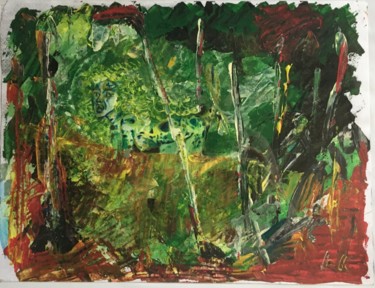 Painting titled "jungle woman" by Lali, Original Artwork