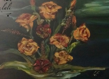 Peinture intitulée "Rosee" par Lali, Œuvre d'art originale, Huile
