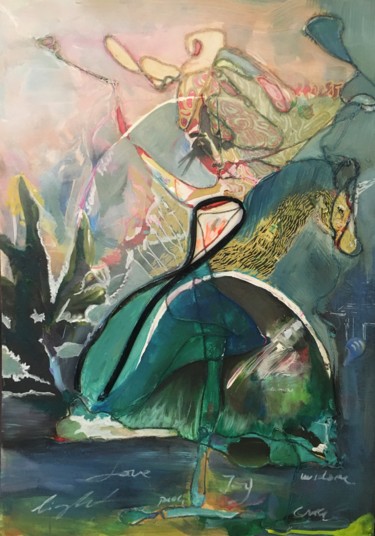 Peinture intitulée "dance with me" par Lali, Œuvre d'art originale, Acrylique