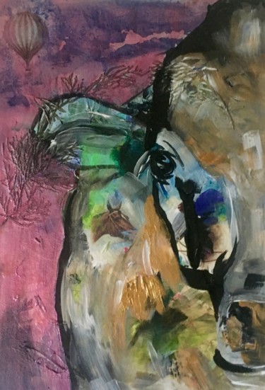 Pittura intitolato "cow" da Lali, Opera d'arte originale, Acrilico