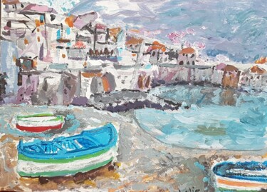 Painting titled "Cefalu" by Lalie, Original Artwork, Acrylic