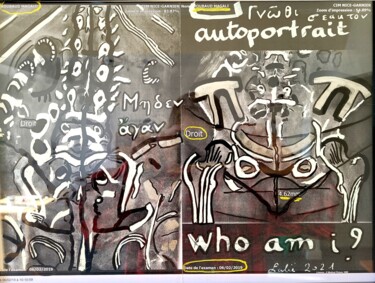 Painting titled "WHO AM I?" by Lalie, Original Artwork, Acrylic