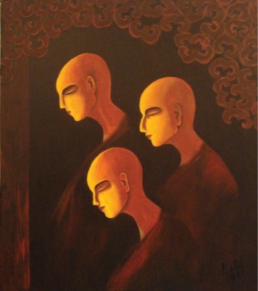 Painting titled "Connect Divine" by Lk, Original Artwork, Oil