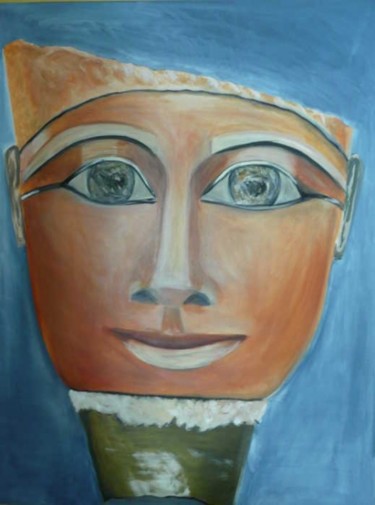 Painting titled "Hatchepsut" by Lalleh Mahloudji, Original Artwork, Oil