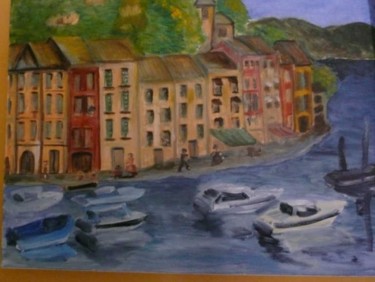 Painting titled "Porto Fino" by Lalleh Mahloudji, Original Artwork