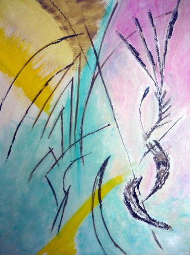Pintura titulada "Pastels" por Martine Lallement, Obra de arte original, Acrílico Montado en Bastidor de camilla de madera