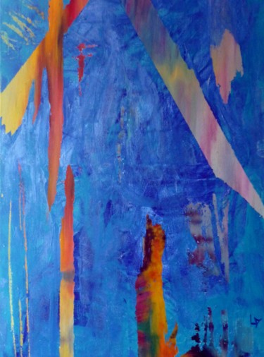 Картина под названием "L'espoir" - Martine Lallement, Подлинное произведение искусства, Акрил Установлен на Деревянная рама…