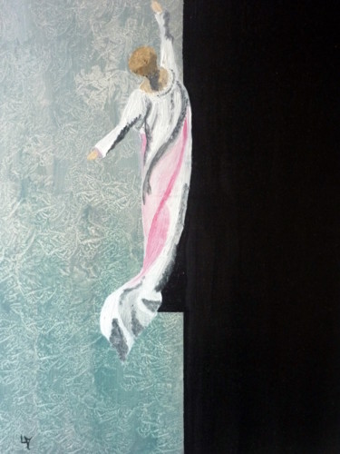 Painting titled "Melissande" by Martine Lallement, Original Artwork, Oil Mounted on Wood Stretcher frame