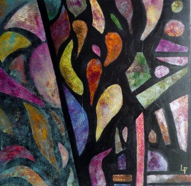 Картина под названием "Communion" - Martine Lallement, Подлинное произведение искусства, Акрил Установлен на Деревянная рама…