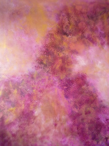 Pintura titulada "Vapeurs roses" por Martine Lallement, Obra de arte original, Acrílico Montado en Bastidor de camilla de ma…