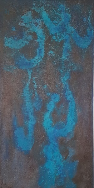 Pittura intitolato "Vertical 3" da Martine Lallement, Opera d'arte originale, Acrilico