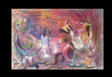 Malerei mit dem Titel "Three Little Birds" von Lalo Sánchez De Valle, Original-Kunstwerk, Aquarell