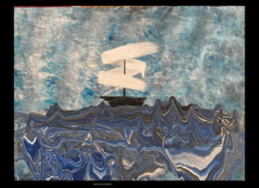 Pittura intitolato "Black Sea Frigatte" da Lalo Sánchez De Valle, Opera d'arte originale, Acquarello Montato su Telaio per b…