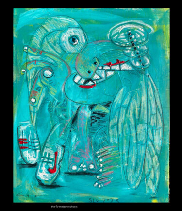 Malerei mit dem Titel "The Fly Metamorphos…" von Lalo Sánchez De Valle, Original-Kunstwerk, Aquarell