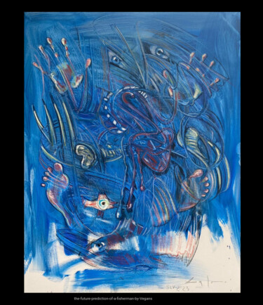 Peinture intitulée "The Future Predicti…" par Lalo Sánchez De Valle, Œuvre d'art originale, Aquarelle